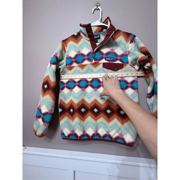 Vintage Patagonia Synchilla Fleece Pullover Sweater Timber Twist Aztec Print XS - Picture 6 of 12
